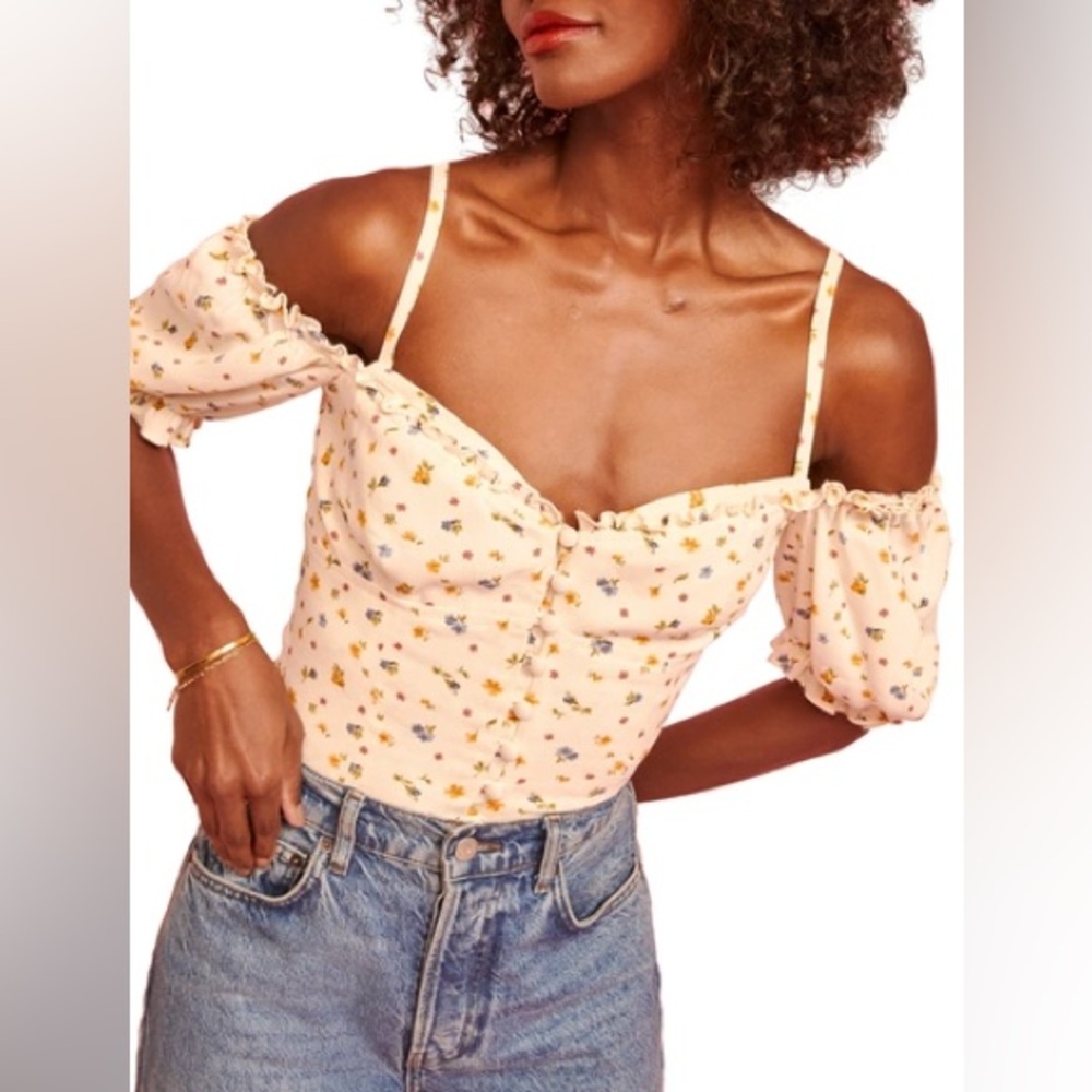 Reformation Kit Top in Size 2, Winnie Floral Print